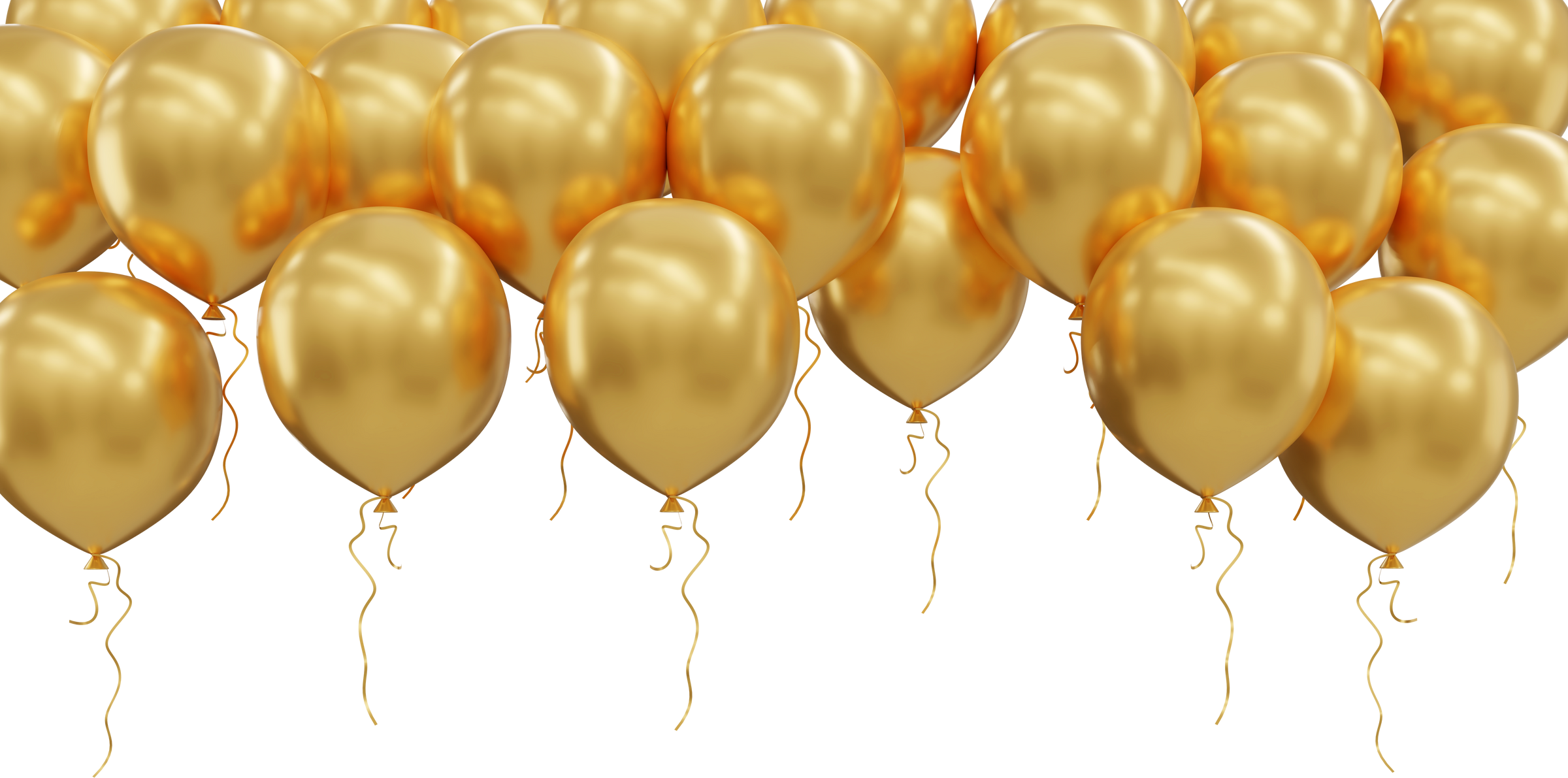 Gold Balloons Background 